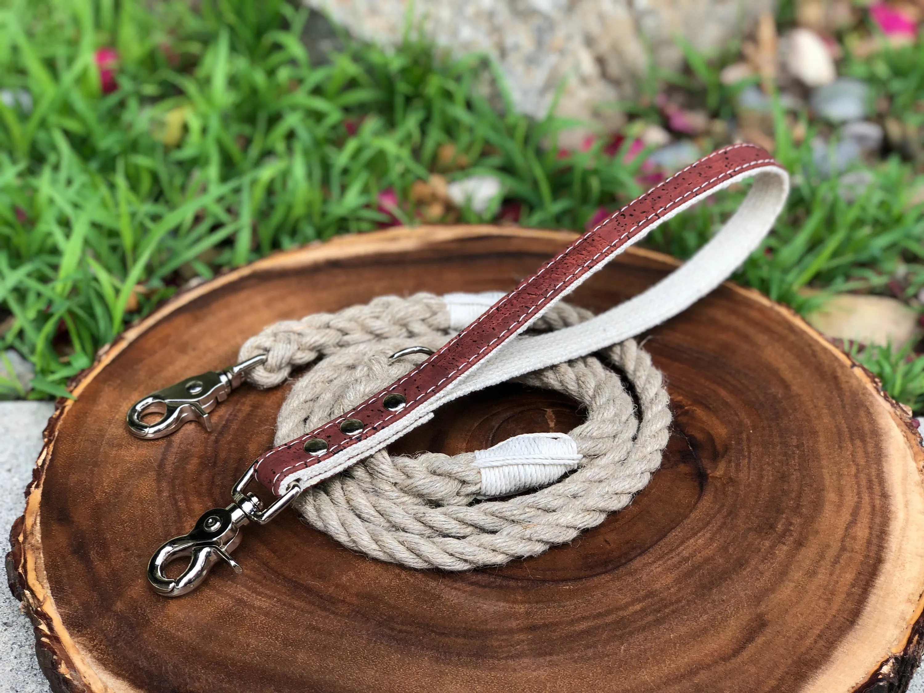 2-in-1 Interchangeable Dog Leash with Cork Handle