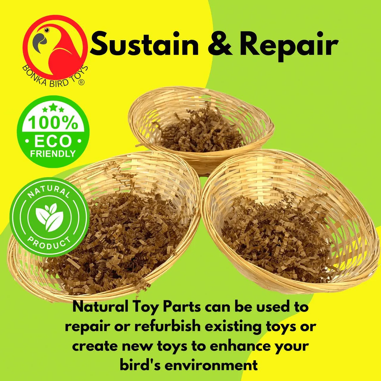 2280 Pack 3 Bamboo 9-Inch Baskets