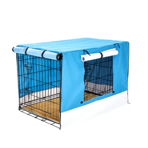 36in Durable Steel Wire Dog Crate with Cover and Cushion