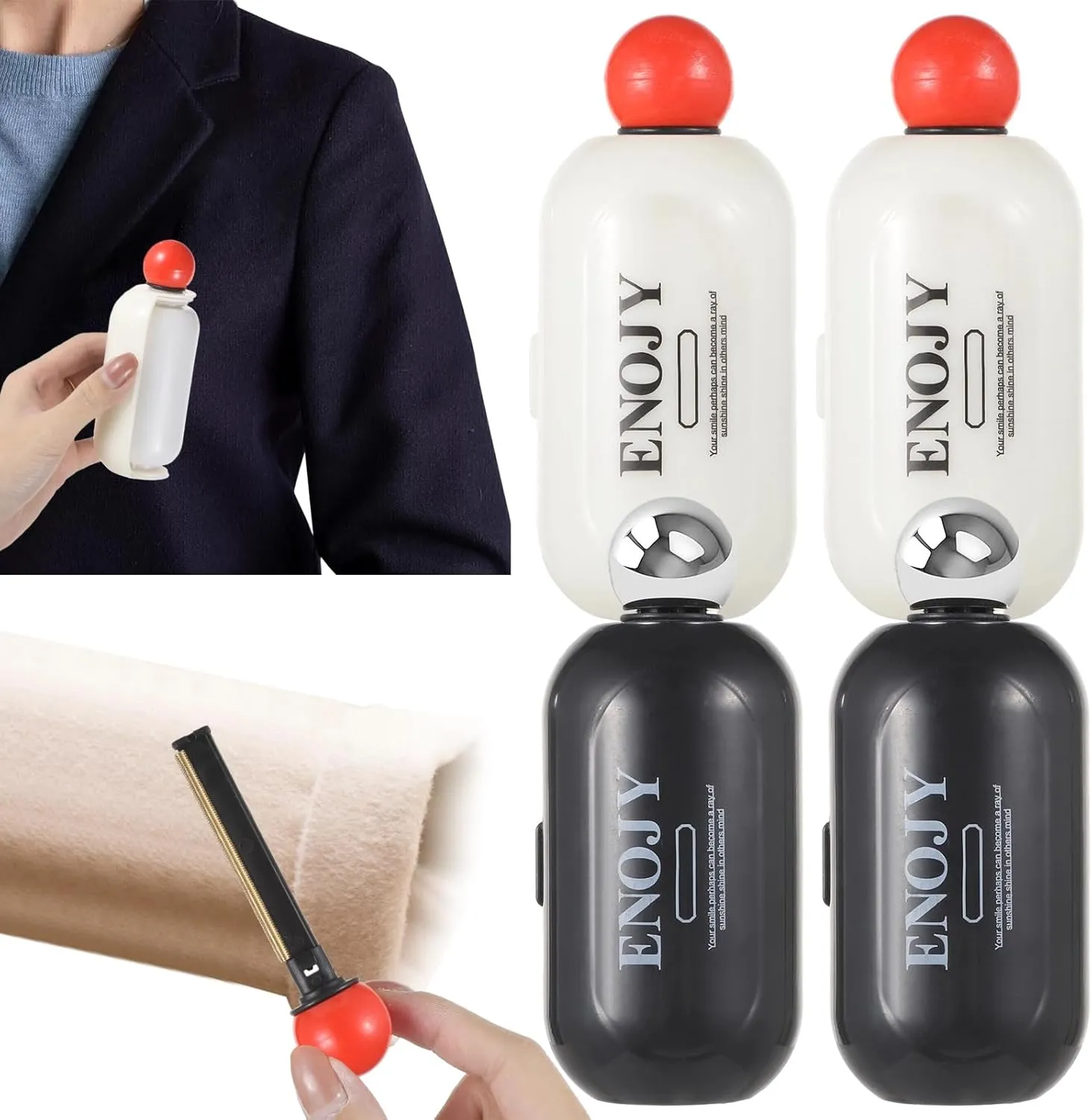 4 PCS Reusable Washable Lint Rollers for Clothes - Travel Lint Roller with Flip Dust Cover & Detachable Scraper for Clothes Pet Hair