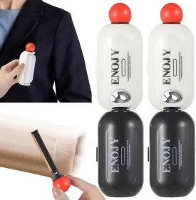 4 PCS Reusable Washable Lint Rollers for Clothes - Travel Lint Roller with Flip Dust Cover & Detachable Scraper for Clothes Pet Hair