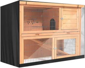 48" L x 20" D x 41" H Rabbit Hutch Double Decker Dust Cover Waterproof Windproof Rabbit Cage