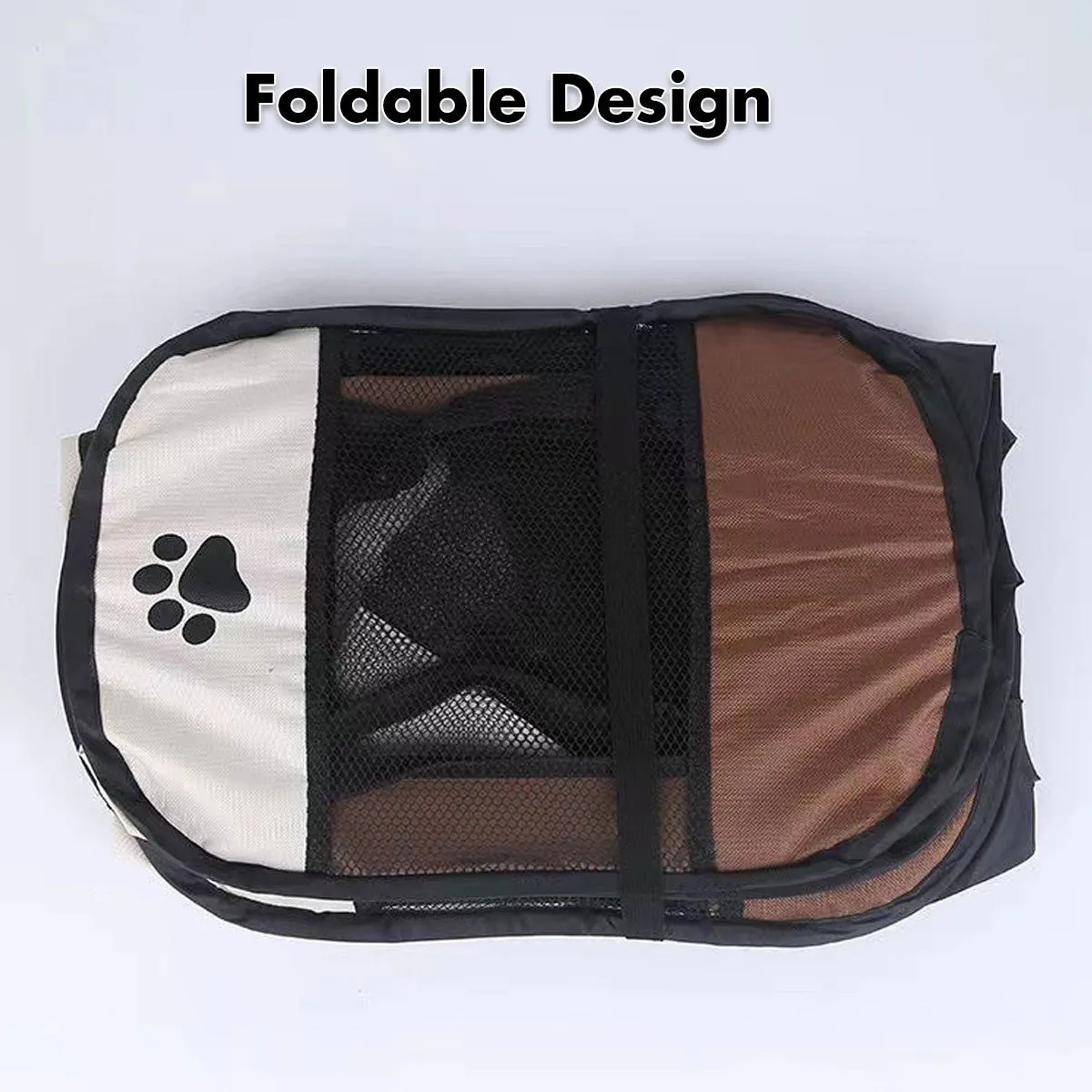 8 Panel Pet Dog Cat Crate Play Pen Bags Kennel Portable Tent Playpen Puppy Cage Medium