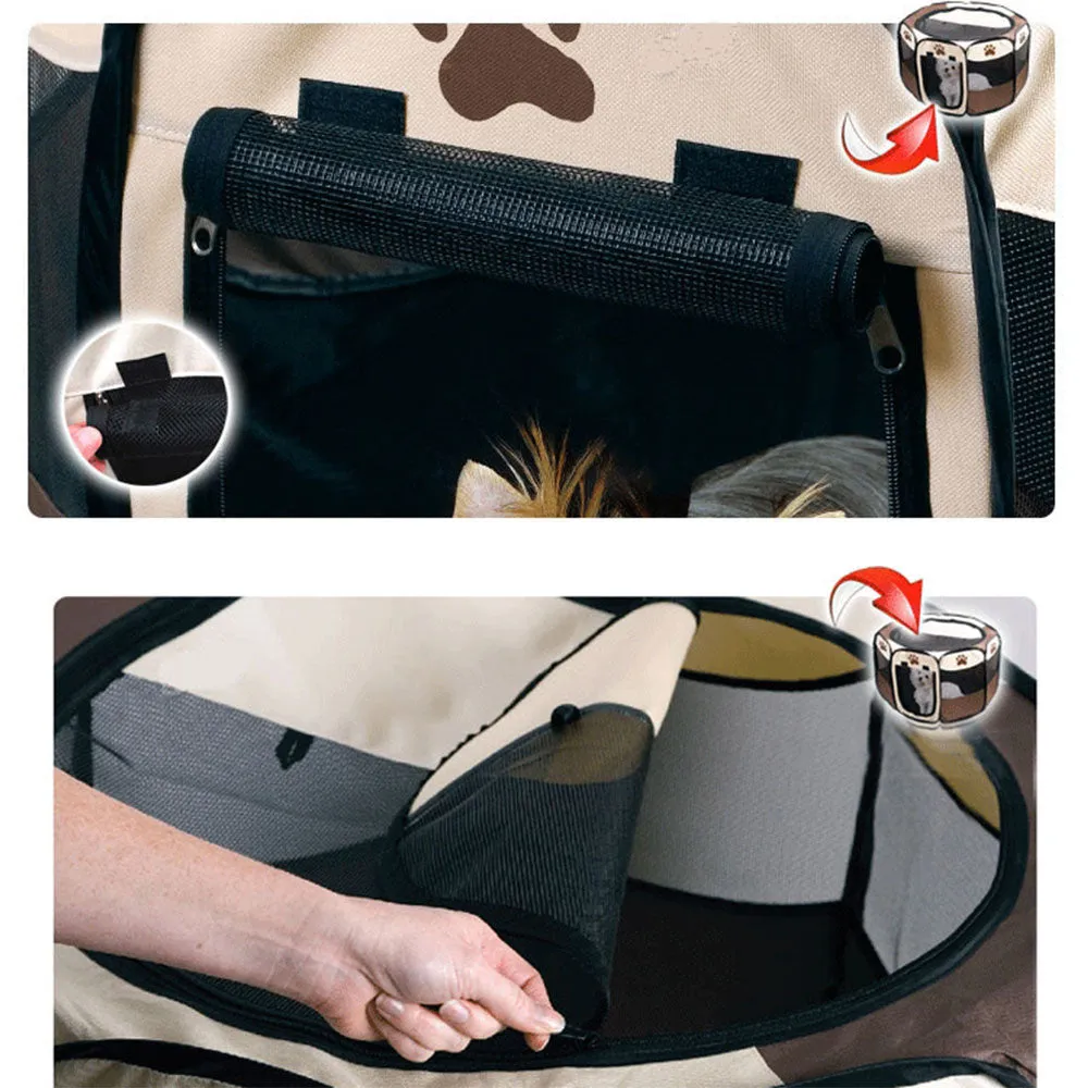 8 Panel Portable Puppy Dog Pet Exercise Playpen Crate