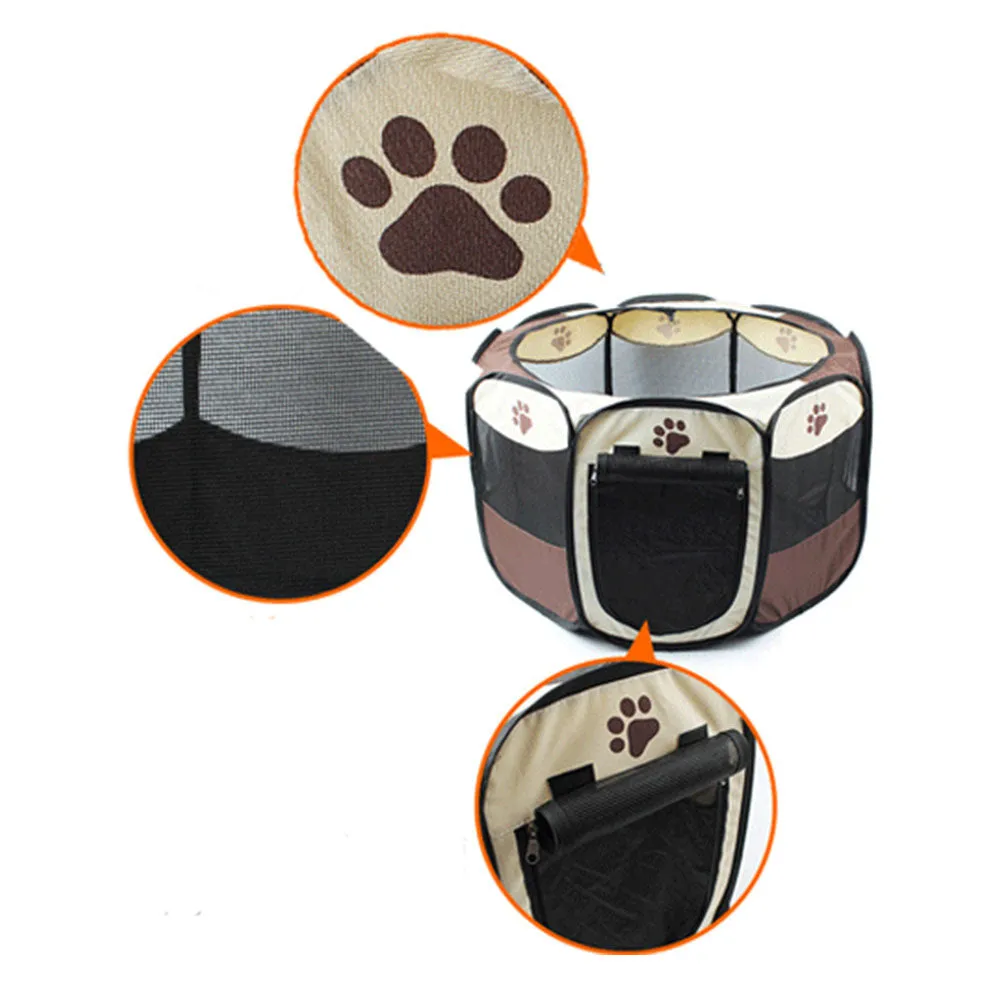 8 Panel Portable Puppy Dog Pet Exercise Playpen Crate