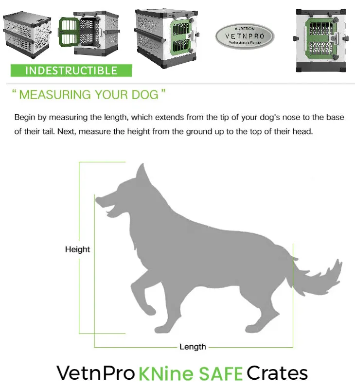 Auberon indestructible KNine Safe Crates Dog box trolley