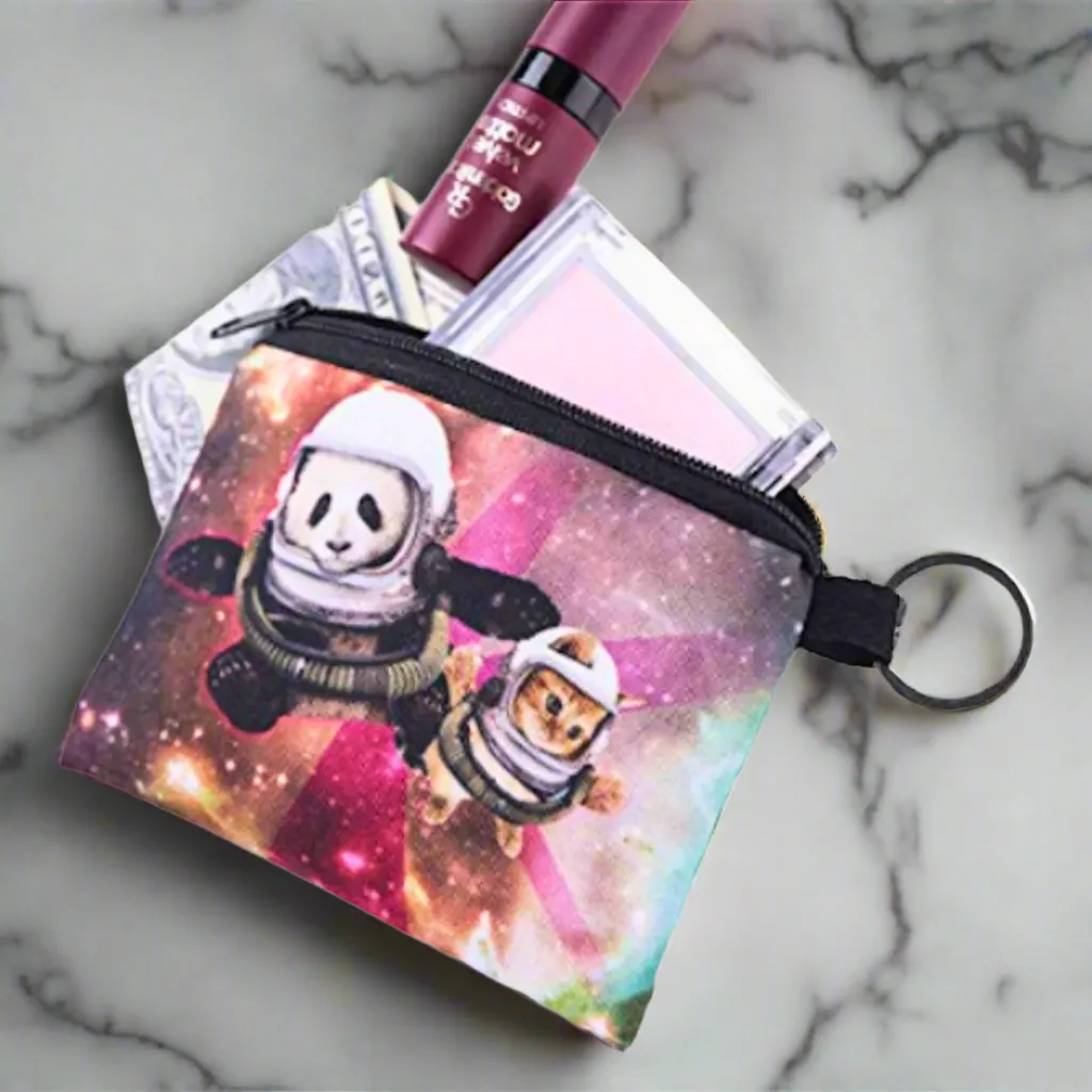 Cat and Panda Small Coin Purse