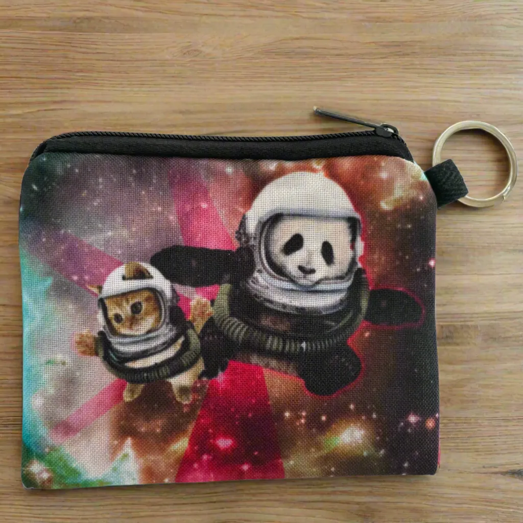 Cat and Panda Small Coin Purse