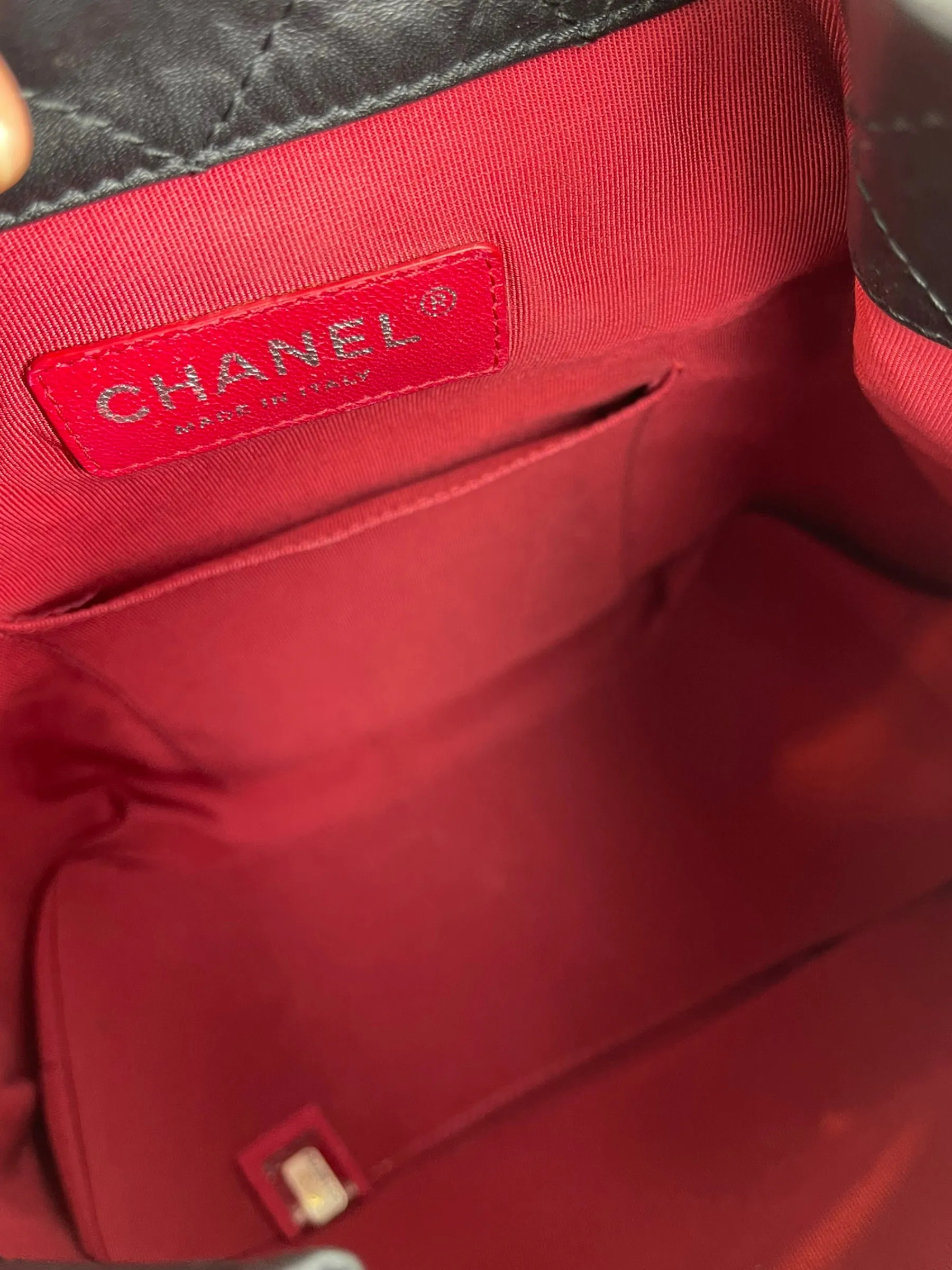 Chanel Black Caviar Leather Backpack