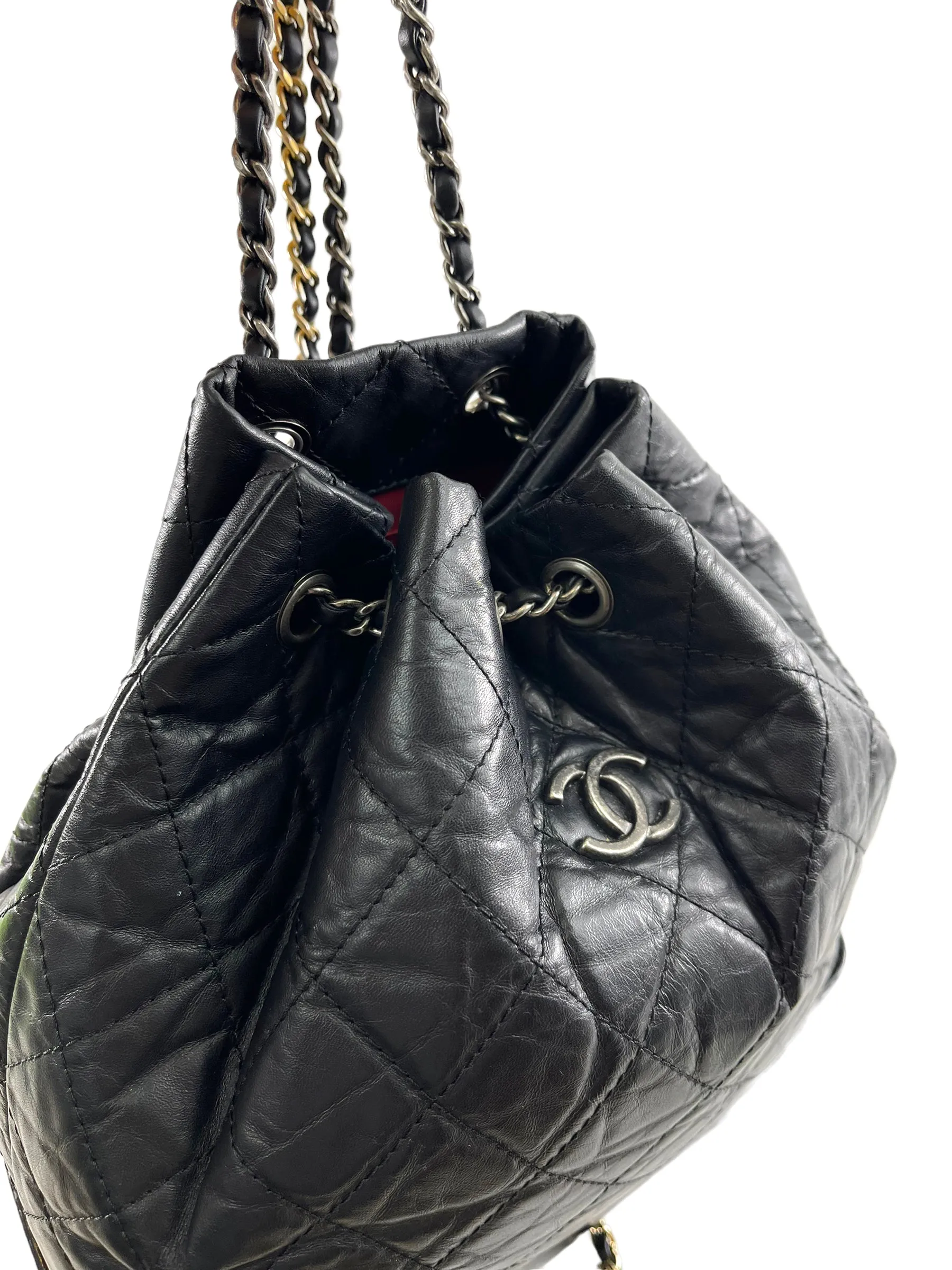 Chanel Black Caviar Leather Backpack