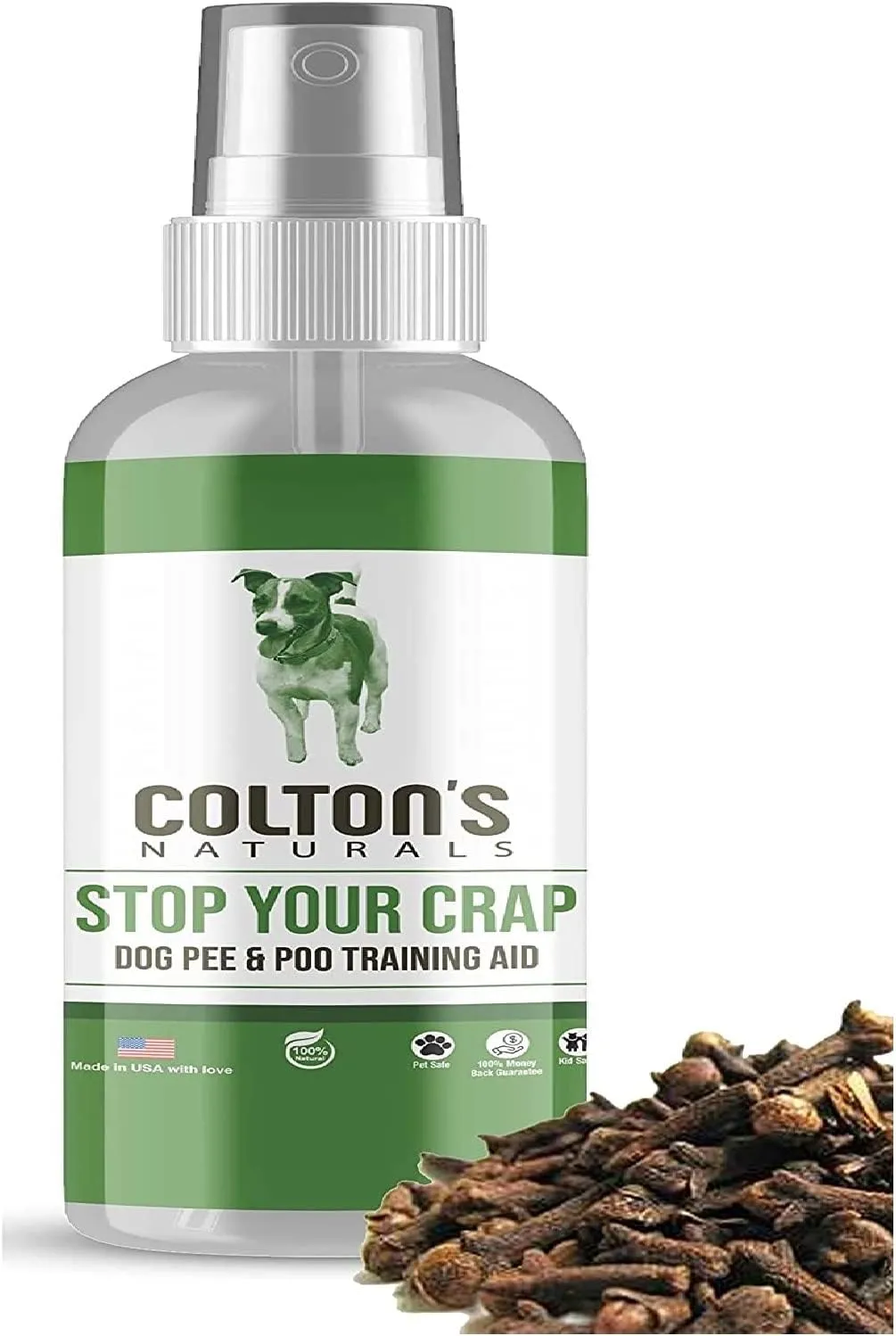 Dog Pee and Crap Spot Trainer- Train Your Pet Stop Peeing - Training Spray Aid Indoor  Outdoor 100% Natural 8 OZ