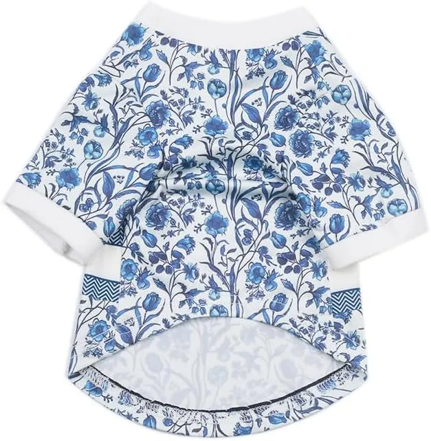 Dog T-Shirt Tee Clothes Vest Lightweight Stretchy Soft Cool Breathable Puppy (DogiorBlue, Small)
