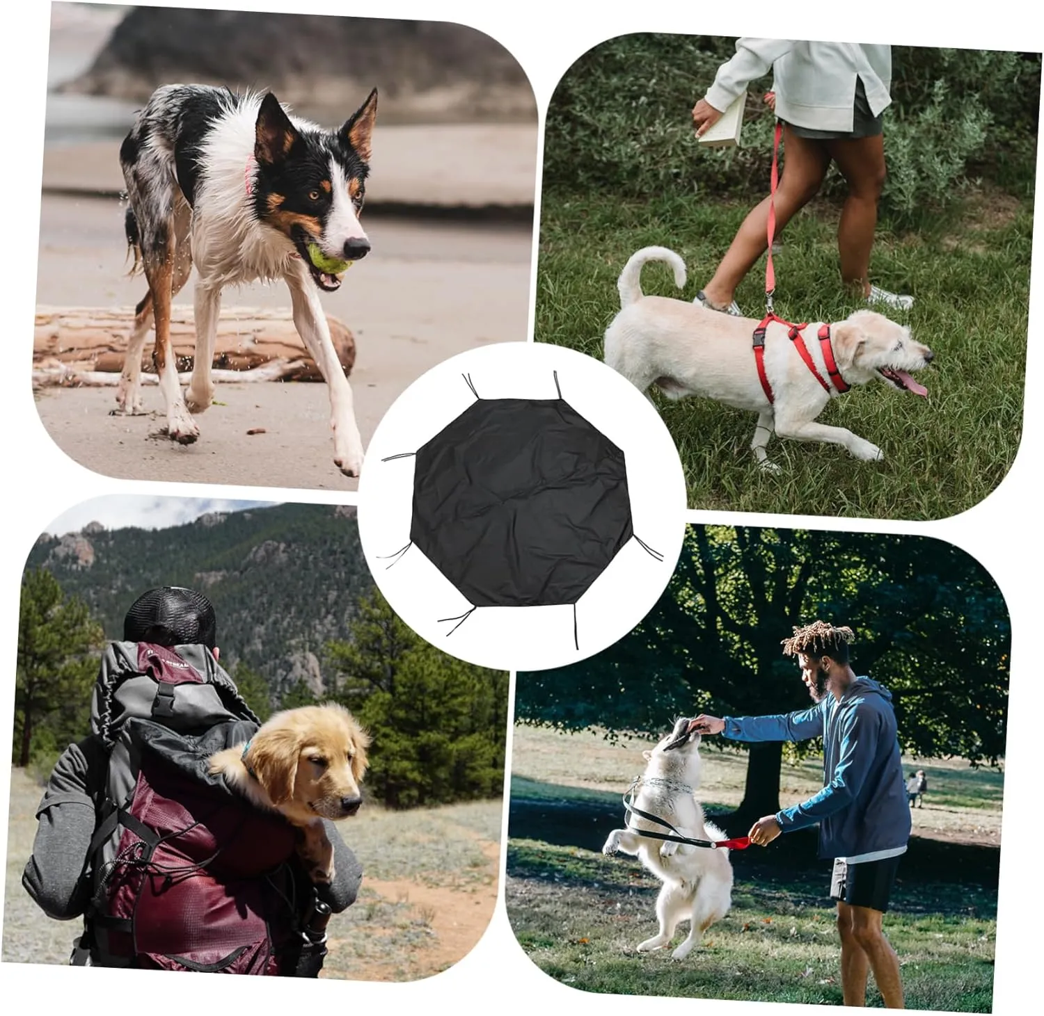DOITOOL 2pcs Heavy Duty Oxford Dog Crate Cover Outdoor Pet Playpen Canopy Uv Shade for Camping Canopy for Dogs Puppies Fits Standard Playpens