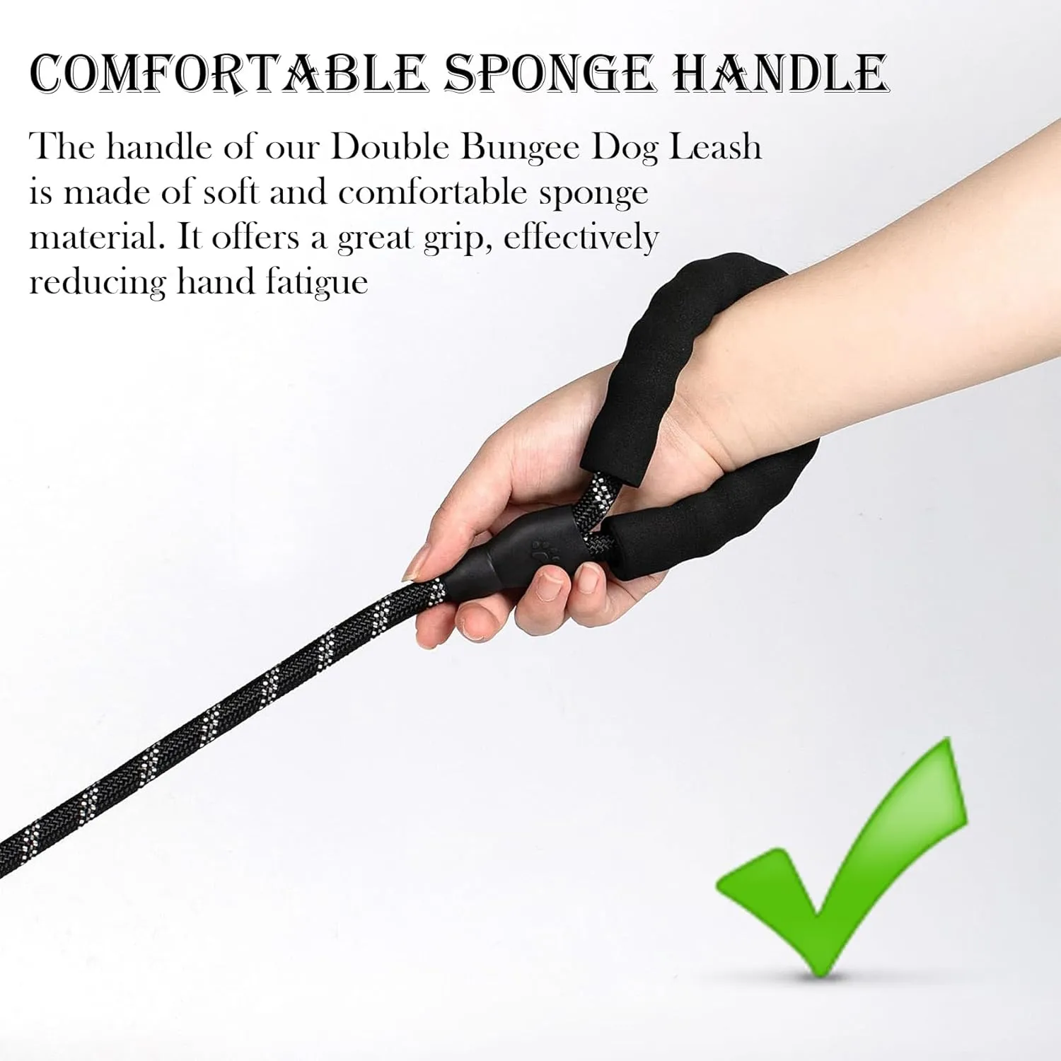 Double Bungee Dog Leash, 360 Swivel No Tangle Leash for 3 Dogs, Removable Shock Absorbing, Safe Comfy for Large Medium Dogs, Reflective Training, for Running Walking Training (pur,Three-Headed)