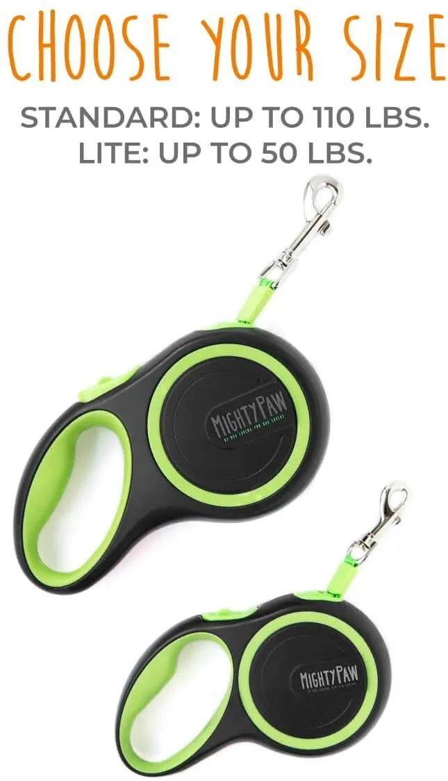 Durable and Reflective Retractable Dog Leash by Mighty Paw