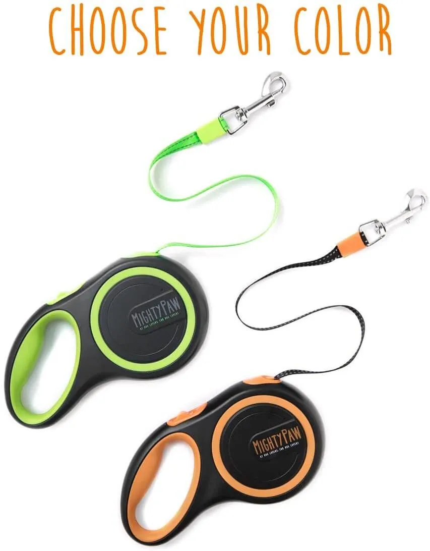 Durable and Reflective Retractable Dog Leash by Mighty Paw