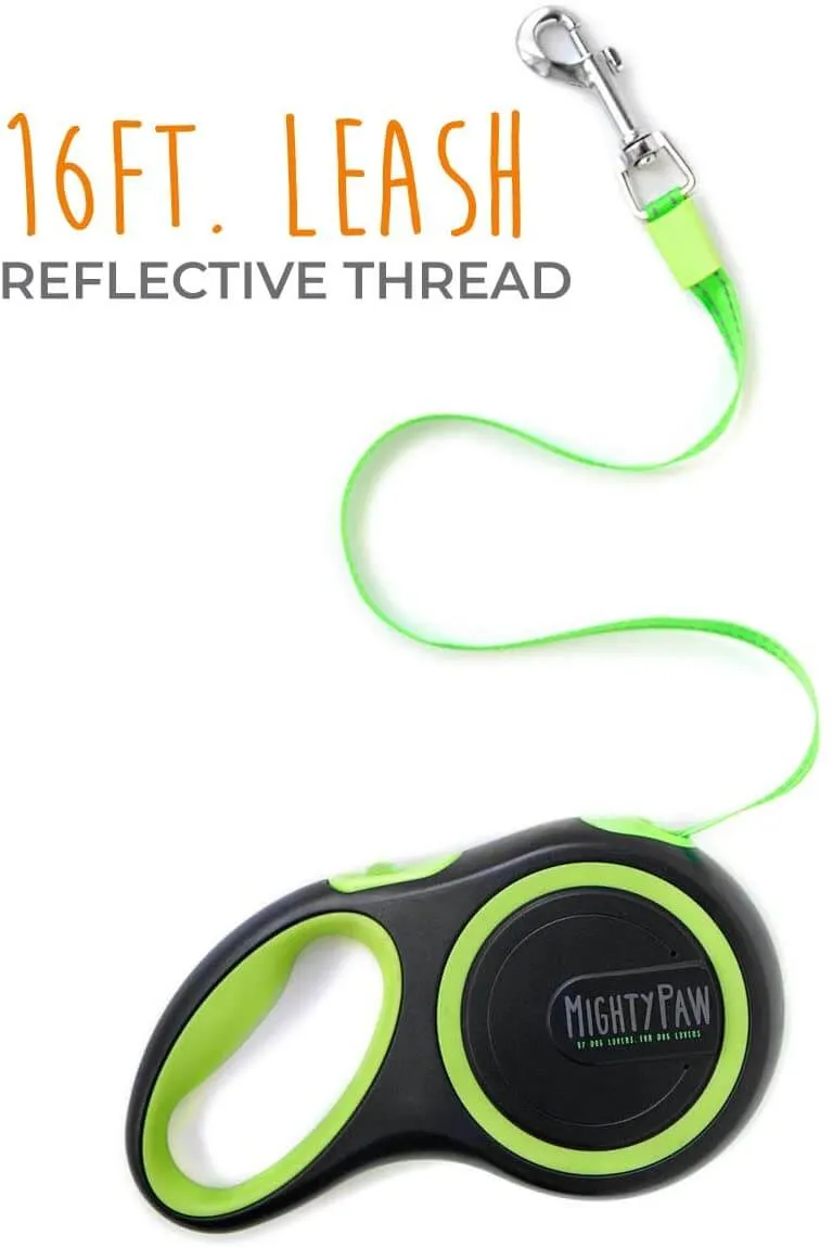 Durable and Reflective Retractable Dog Leash by Mighty Paw