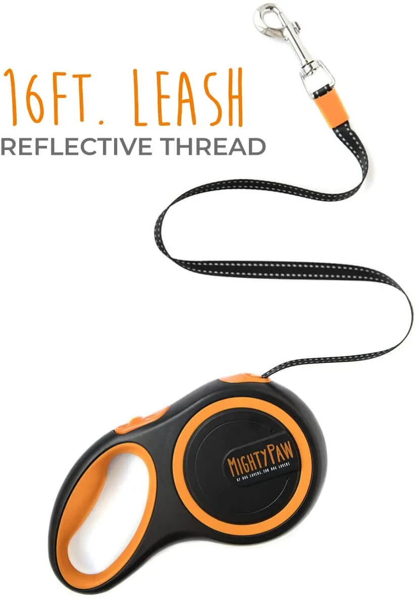 Durable and Reflective Retractable Dog Leash by Mighty Paw