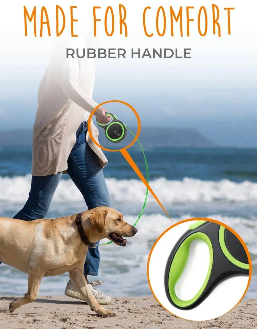 Durable and Reflective Retractable Dog Leash by Mighty Paw
