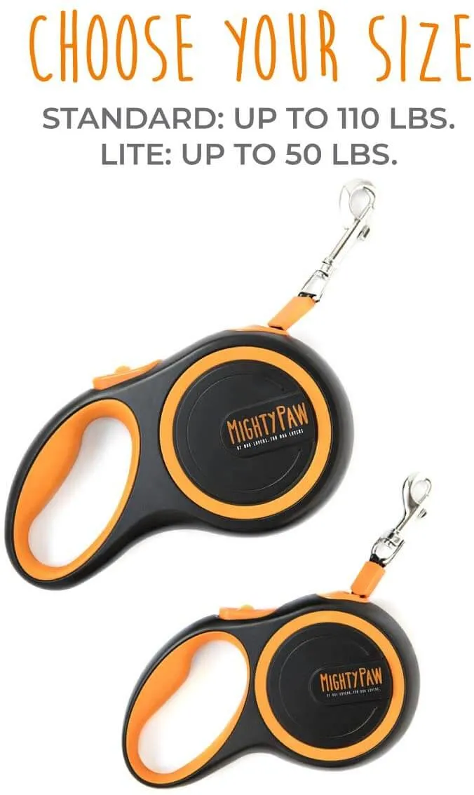 Durable and Reflective Retractable Dog Leash by Mighty Paw
