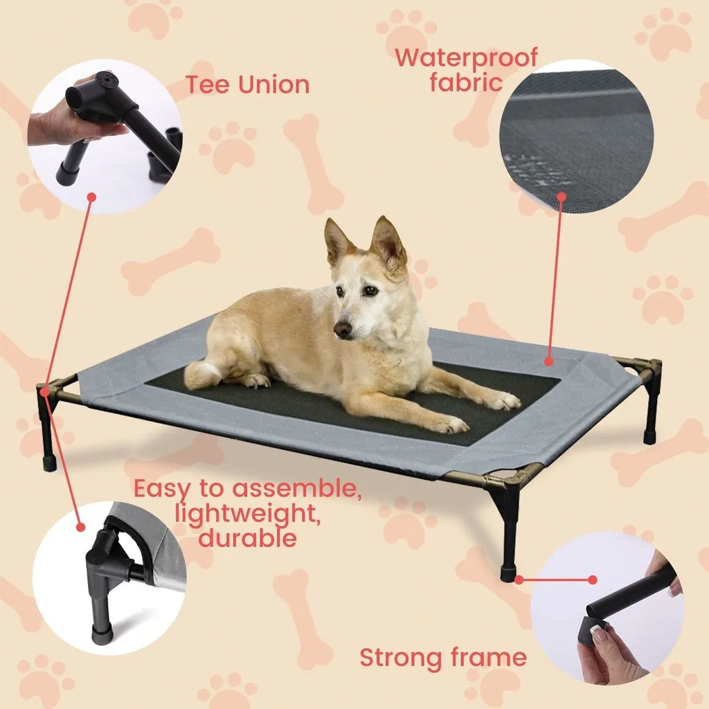 Durable Elevated Dog Bed, XL, Cool Mesh, Floofi
