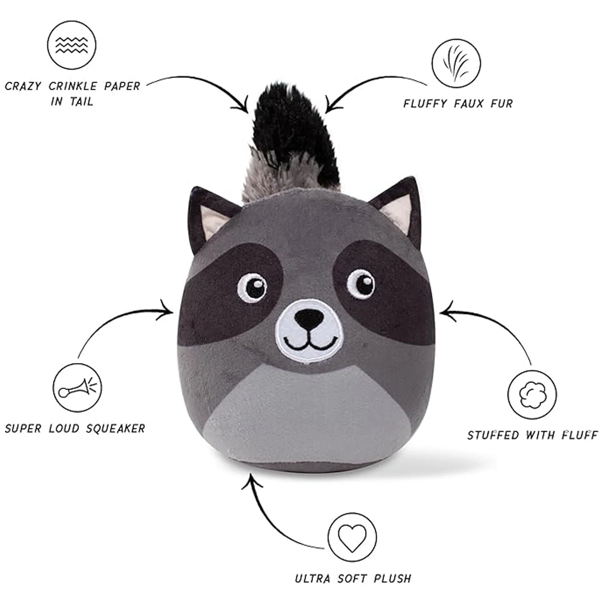 Fringe Rocky Racoon Dog Toy
