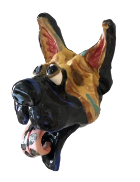 German Shepherd Wall Sculpture