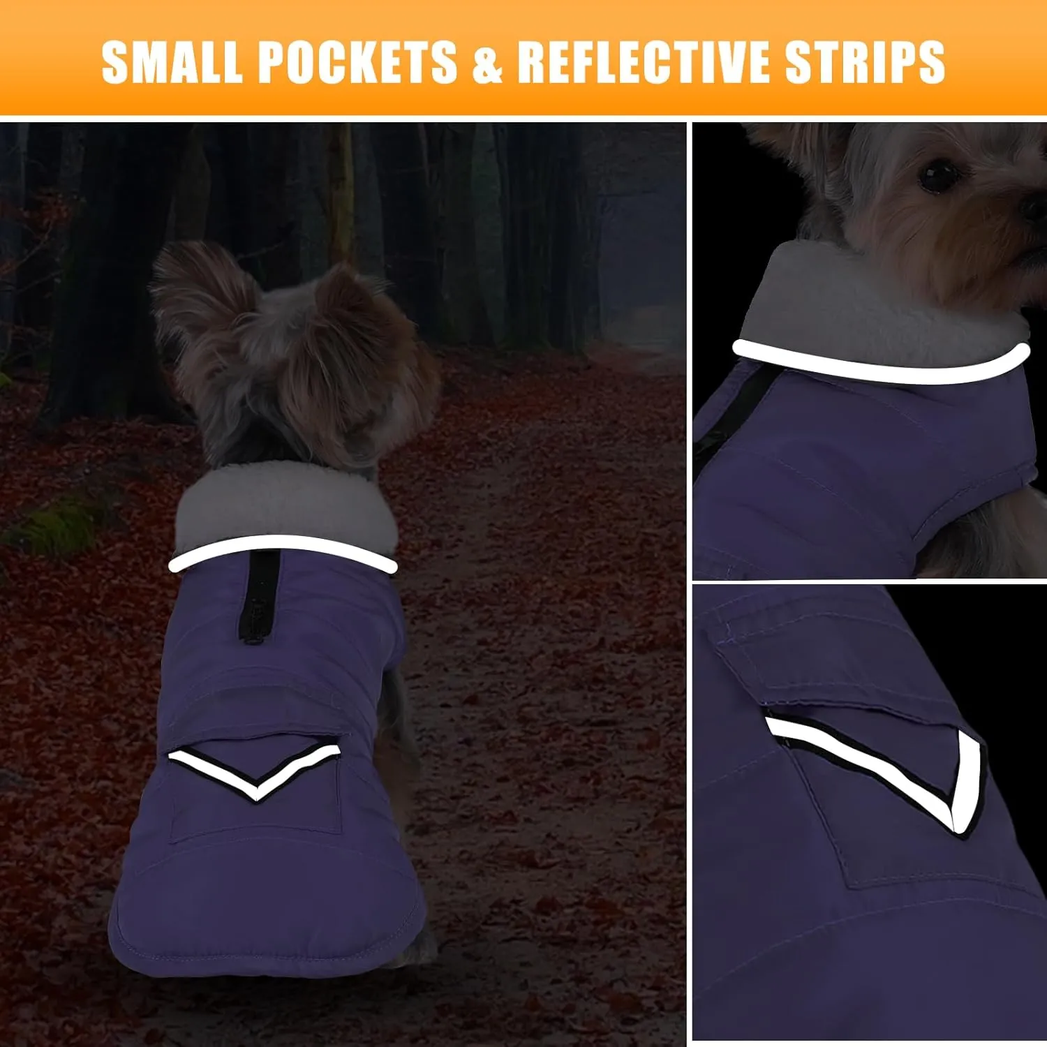 iBuddy Dog Winter Coats with Fleece Vest,Waterproof Warm Dog Snow Jacket Windproof, Reflective Adjustable Pet Dogs Cold Winter Coat for Dogs Girl Boy