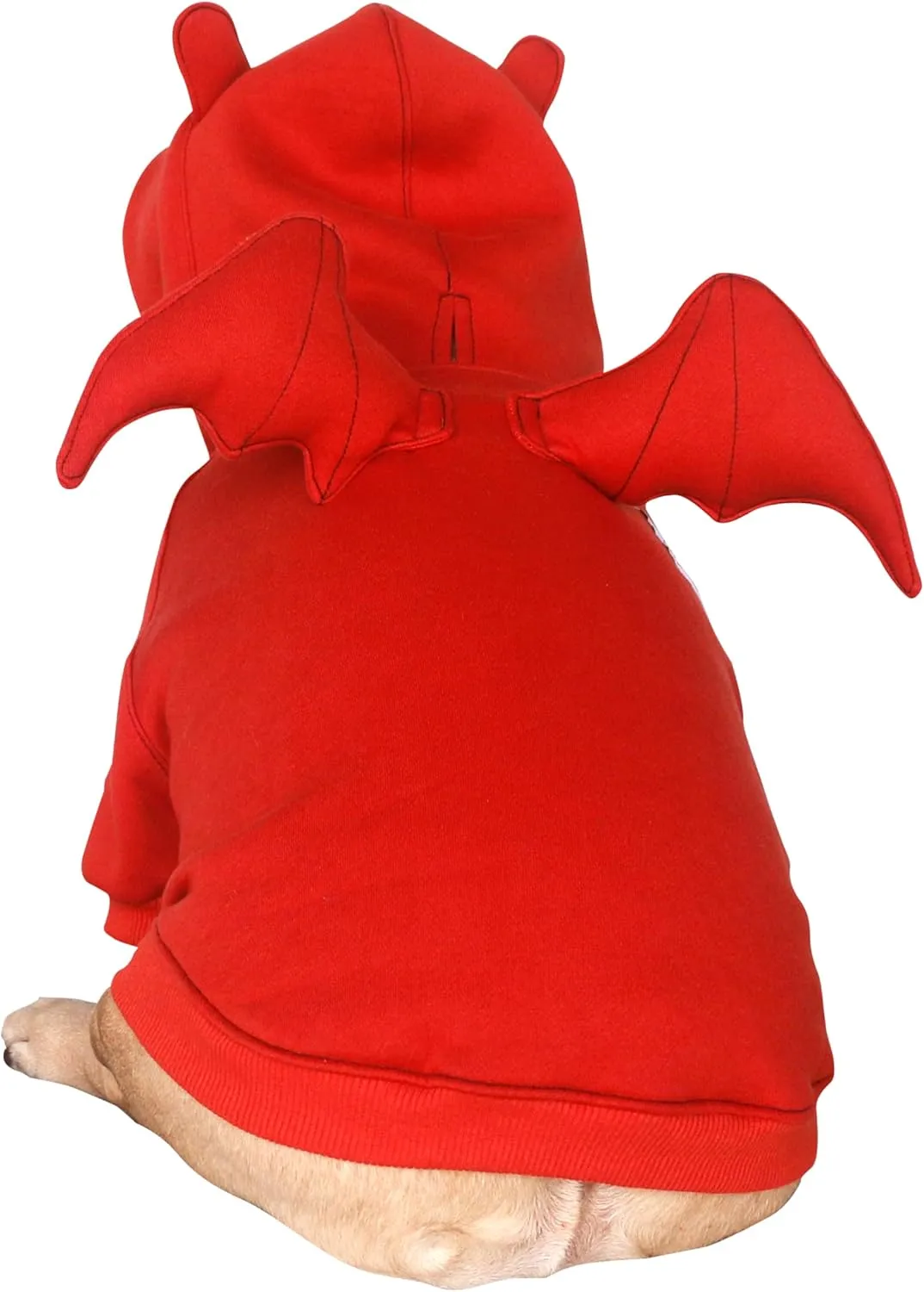 iChoue English Bulldog Batman Costumes Clothes Hoodies Shirts Vest for Medium Dogs Cold Weather Winter Coats French Frenchie Pug Pitbull - Red Bat, XXLarge