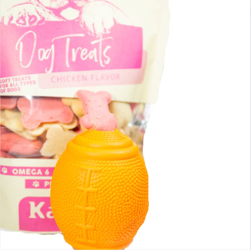 Kanu Pet Football Treat Dispensing Tough Dog Chew Toy