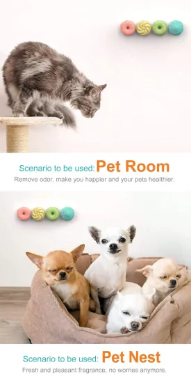 Litter Box Crate Bed donut air freshner Litter Box Deodorizer and Cat Dog Odor Eliminator Pack of 4