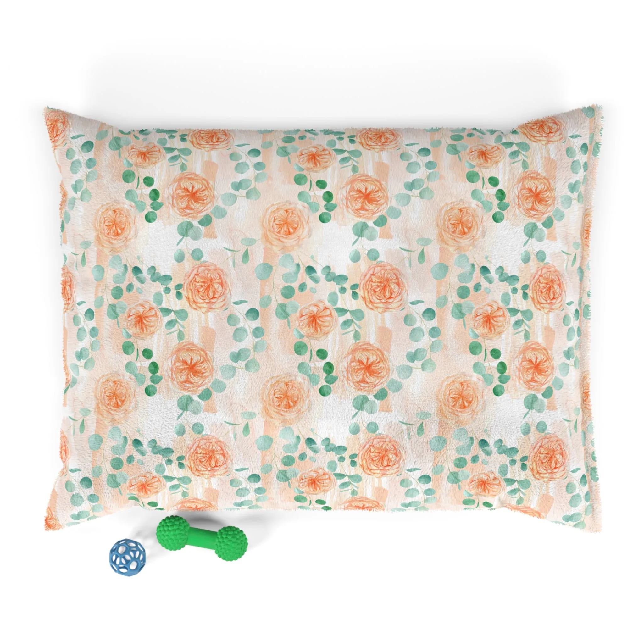 Luxury Pet Bed, feather soft fleece, Australian Eucalyptus & Roses