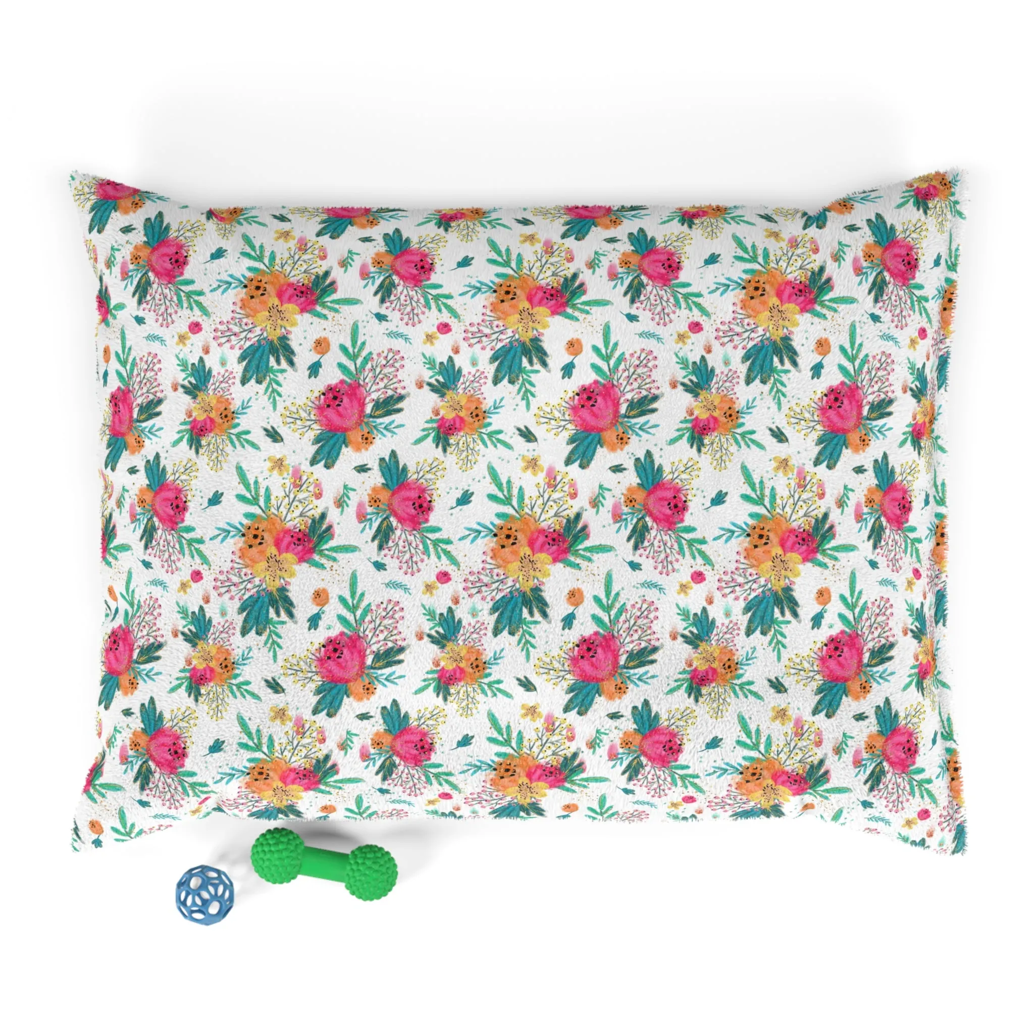 Luxury Pet Bed, feather soft fleece, Australian Floral