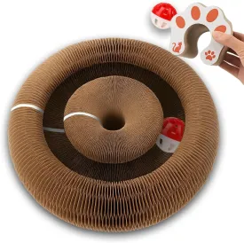 Magic Organ Cat Scratcher Board with Ball  Interactive Kitty Toy for Mental & Physical Exercise