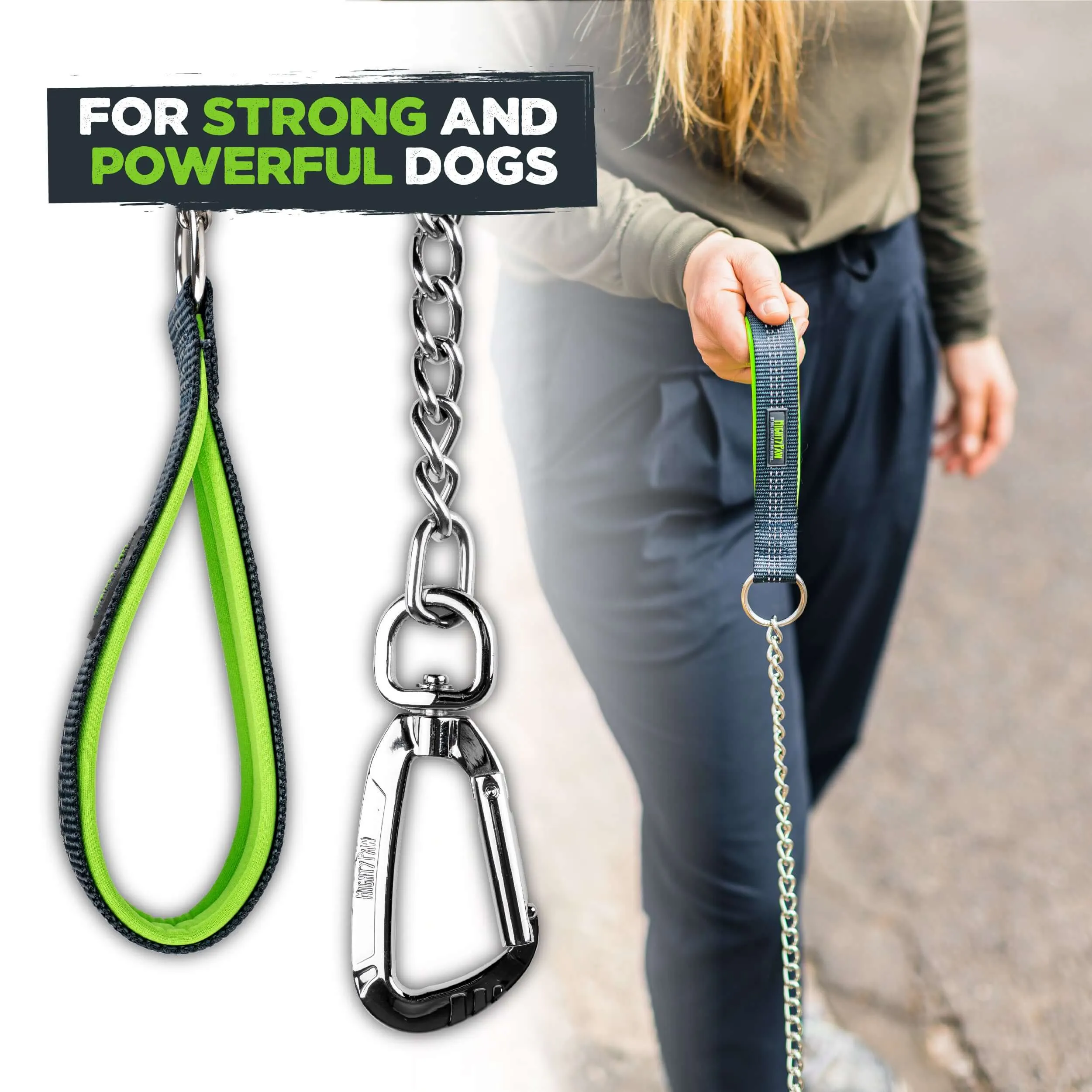 Mighty Paw Heavy-Duty Chain Dog Leash for Large Breeds