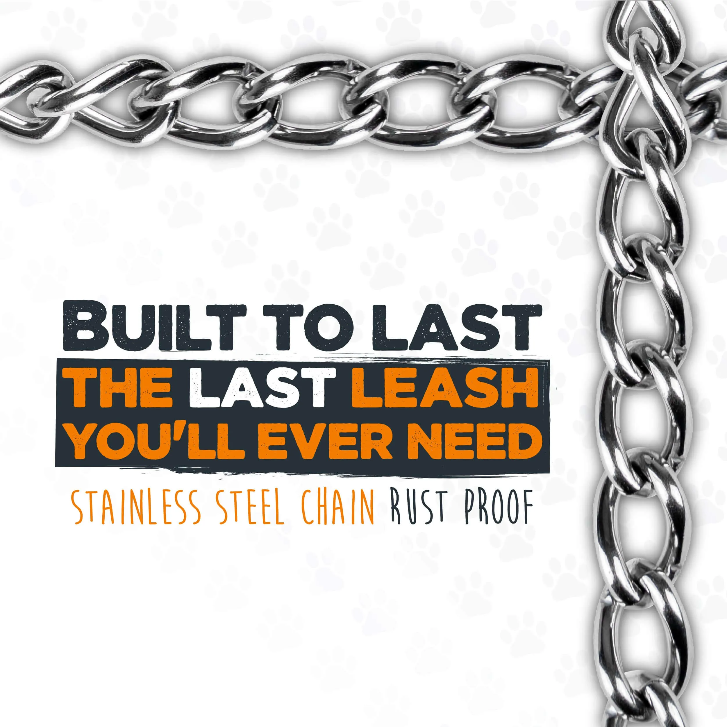 Mighty Paw Heavy-Duty Chain Dog Leash for Large Breeds