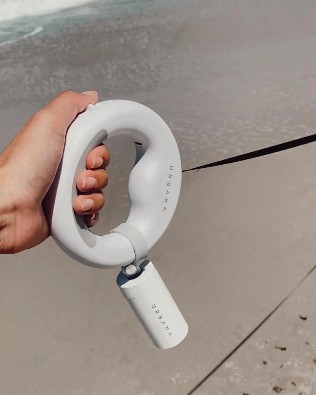 Milk White Retractable Dog Leash