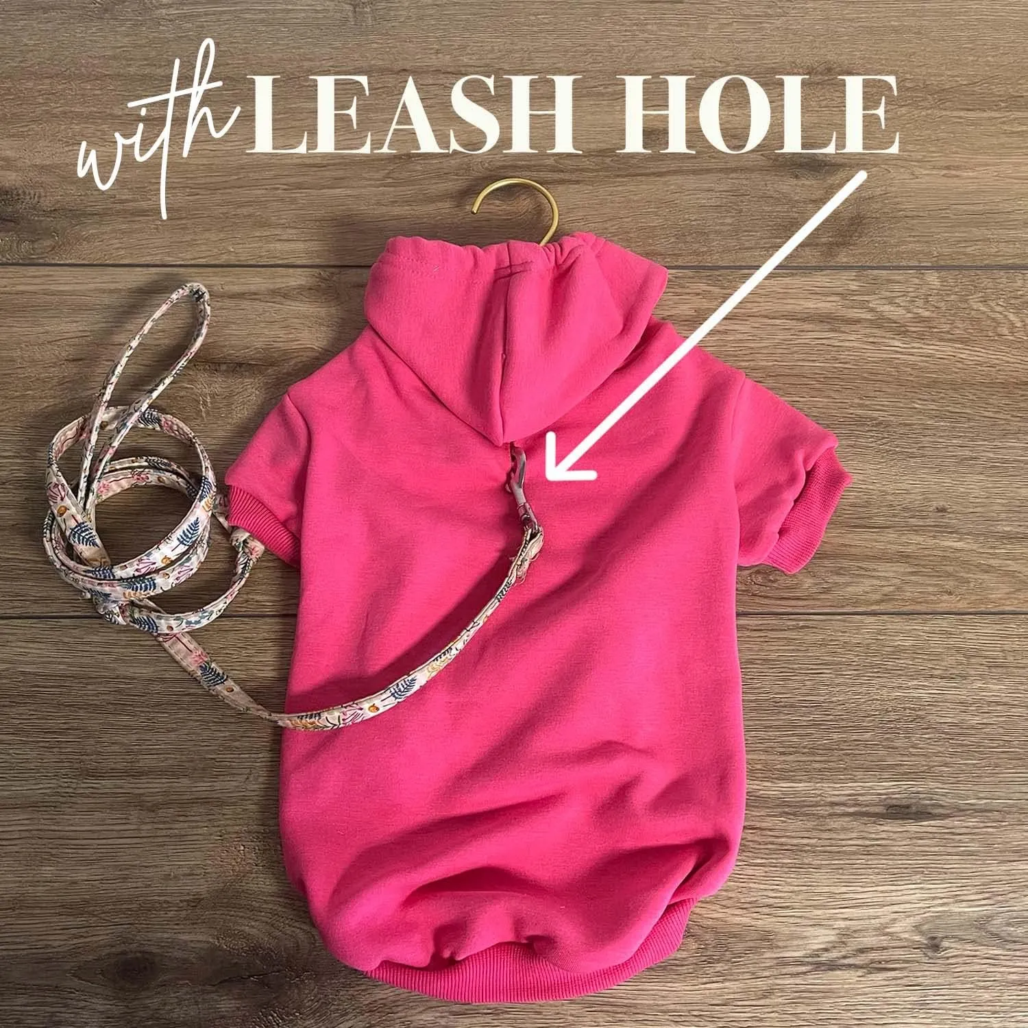 Mommy's Valentine Valentine's Day Dog Hoodie Fleece Lined Pullover Sweatshirt with Leash Hole (Hot Pink, 6X-Large 198)