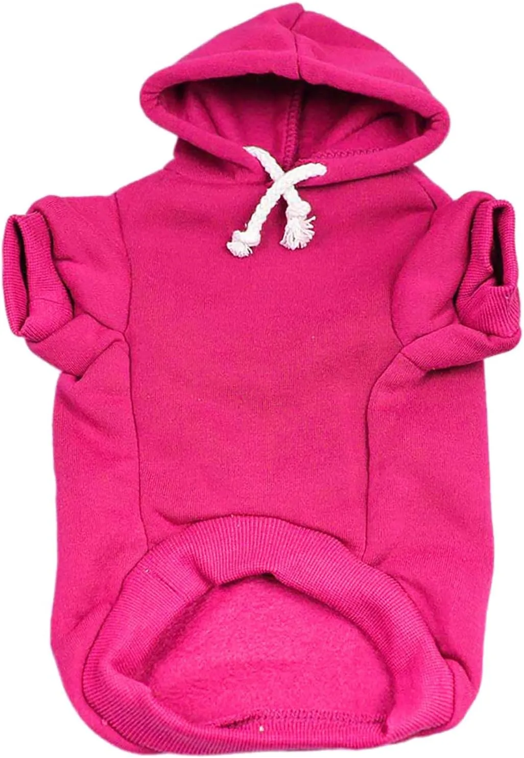 Mommy's Valentine Valentine's Day Dog Hoodie Fleece Lined Pullover Sweatshirt with Leash Hole (Hot Pink, 6X-Large 198)