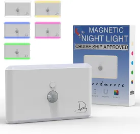Motion Sensor Magnetic Night Light for Cruise Ship Cabin with Mood-Based Color Selection - Dimmable Brightness, Rechargeable Battery