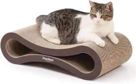 Paws NEST Scratch Lounge for Cats, 21.6 Inch Cat Lounger Scratcher, Infinity Cat Scratcher, Reversible, Non-Toxic & Durable, Includes Premium Organic Catnip
