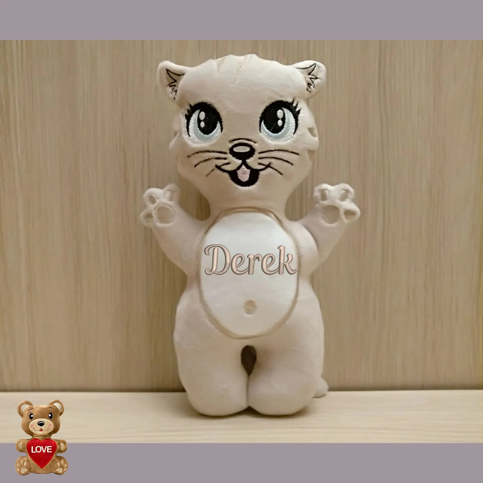 Personalised Cat Stuffed toy ,Super cute personalised soft plush toy, Custom Gifts For Children