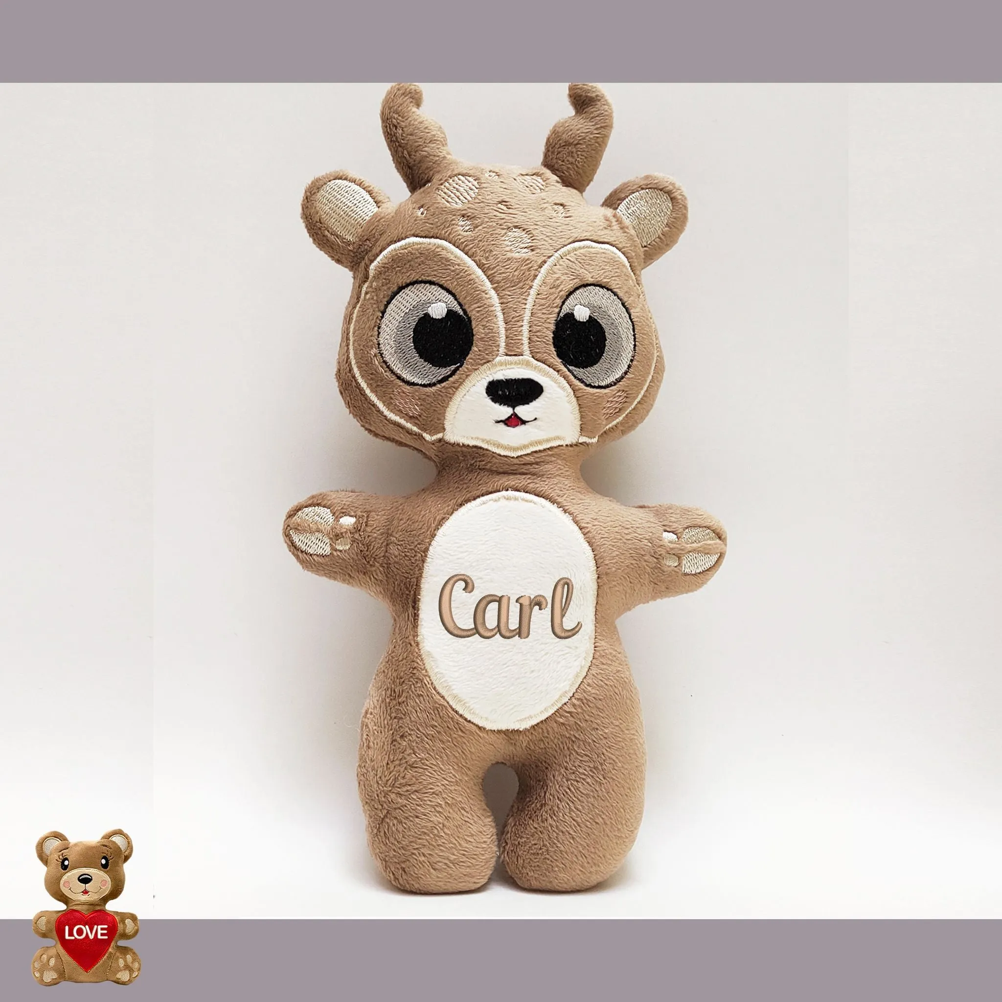 Personalised Cute Christmas deer Stuffed toy ,Super cute personalised soft plush toy, Custom Gifts For Children
