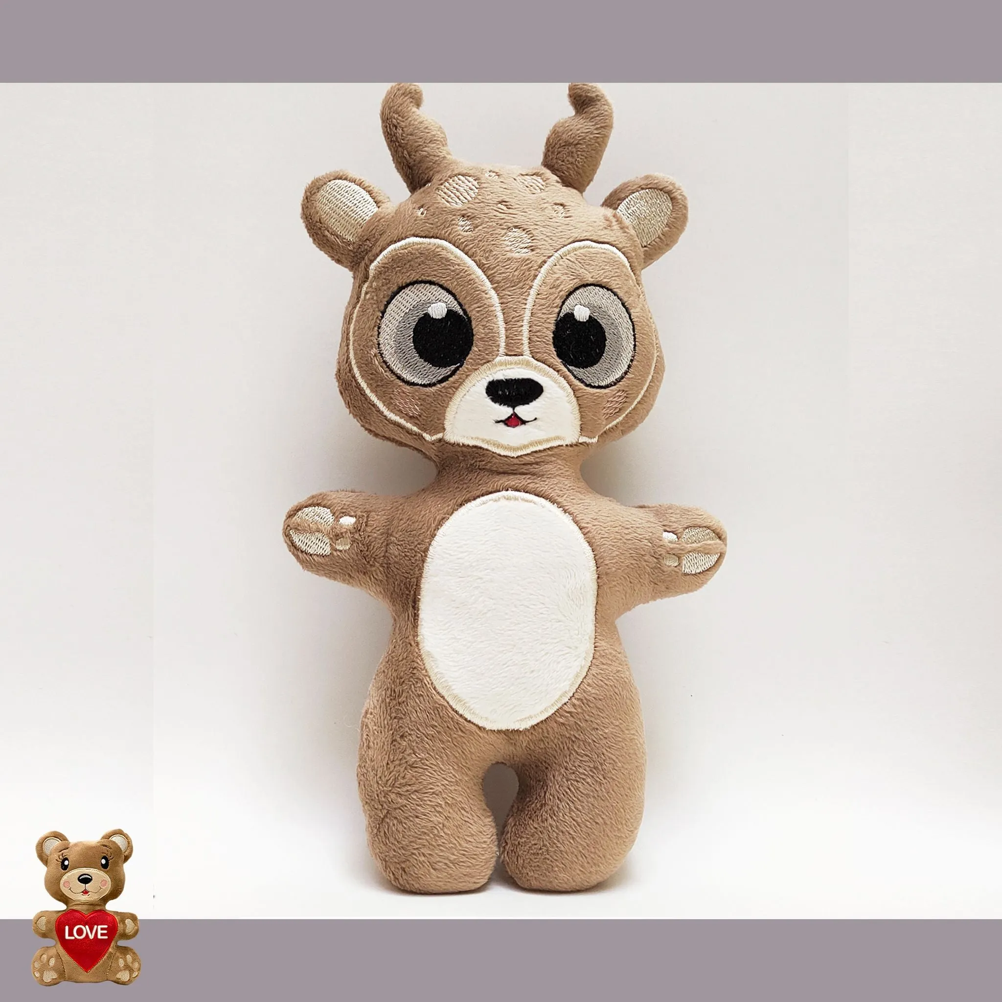 Personalised Cute Christmas deer Stuffed toy ,Super cute personalised soft plush toy, Custom Gifts For Children
