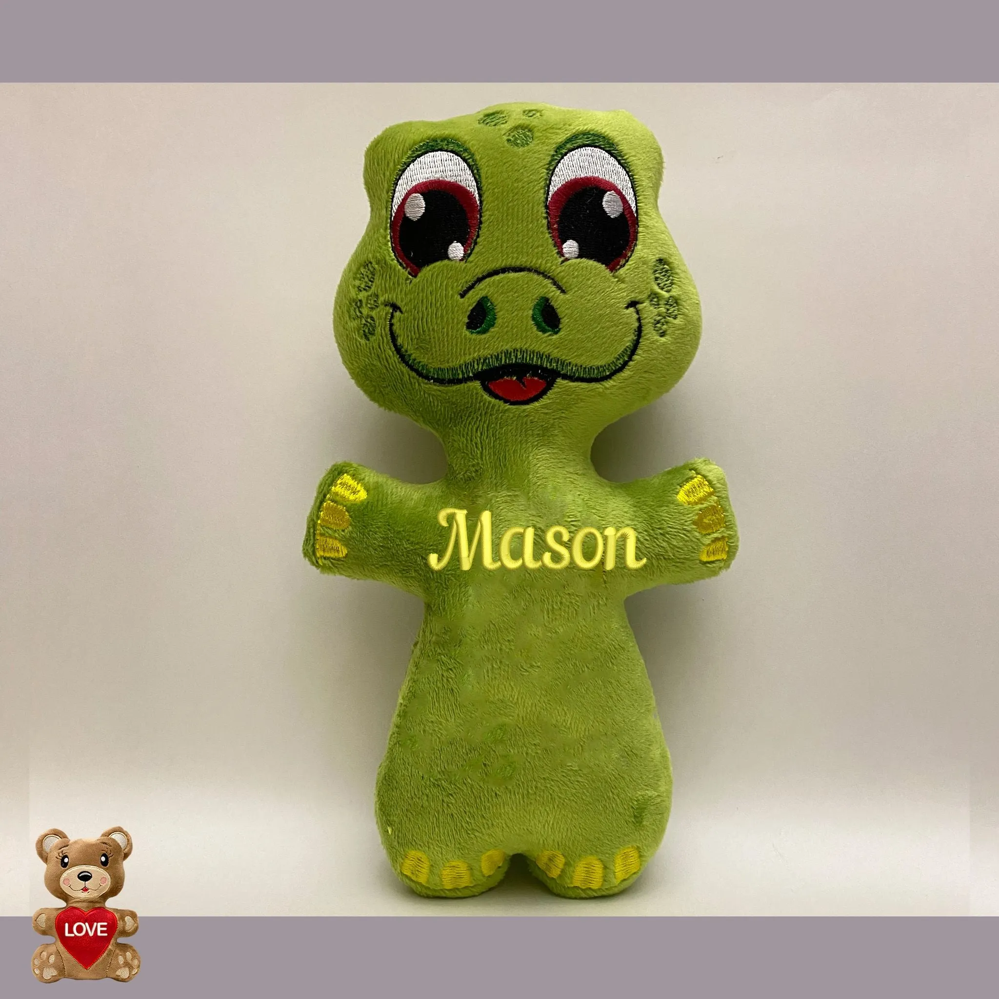 Personalised Cute Dinosaur Stuffed toy ,Super cute personalised soft plush toy, Custom Gifts For Children