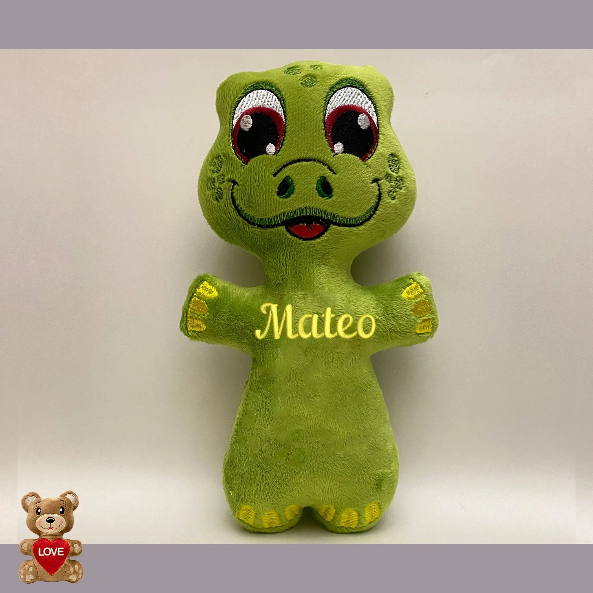 Personalised Cute Dinosaur Stuffed toy ,Super cute personalised soft plush toy, Custom Gifts For Children