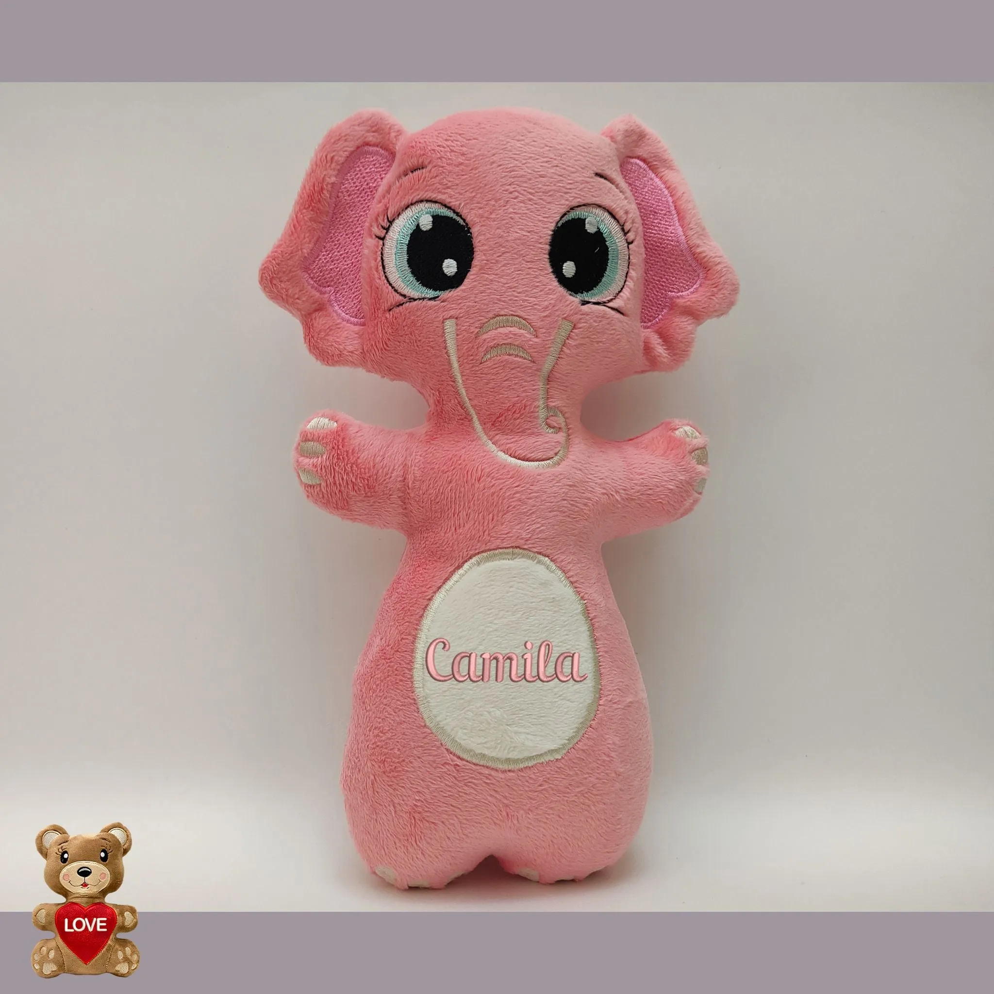 Personalised Cute Elephant Stuffed toy ,Super cute personalised soft plush toy, Personalised Gift