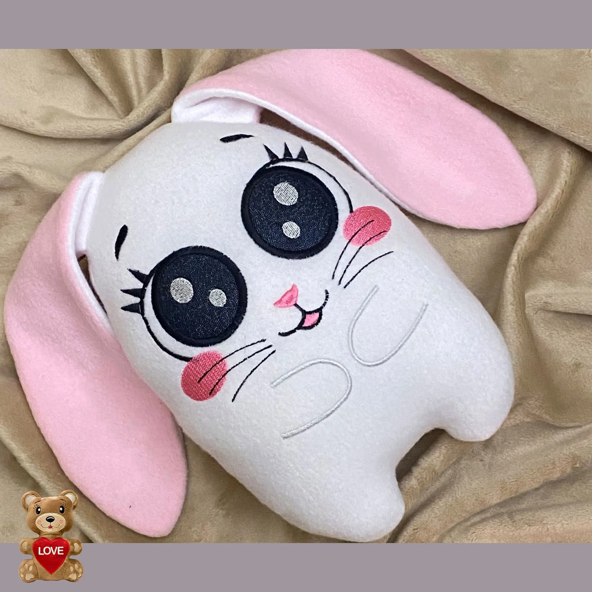 Personalised Rabbit Easter Stuffed Toy ,Super cute personalised soft plush toy
