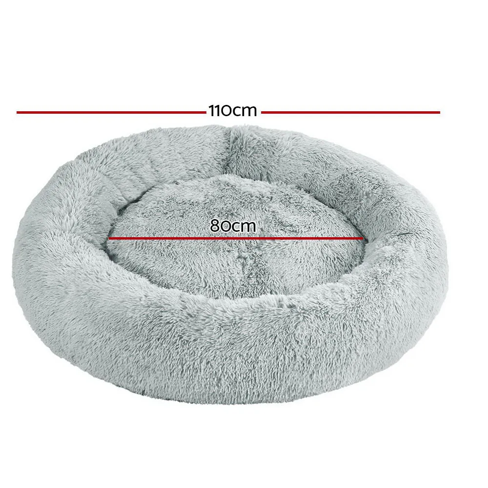 Pet Bed Dog Bed Cat Extra Large 110cm Light Grey