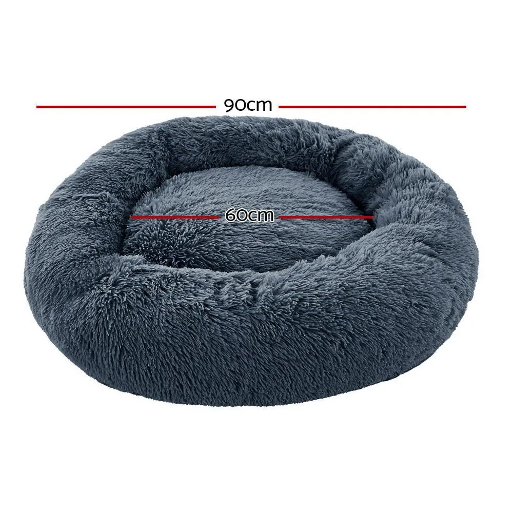 Pet Bed Dog Bed Cat Large 90cm Dark Grey